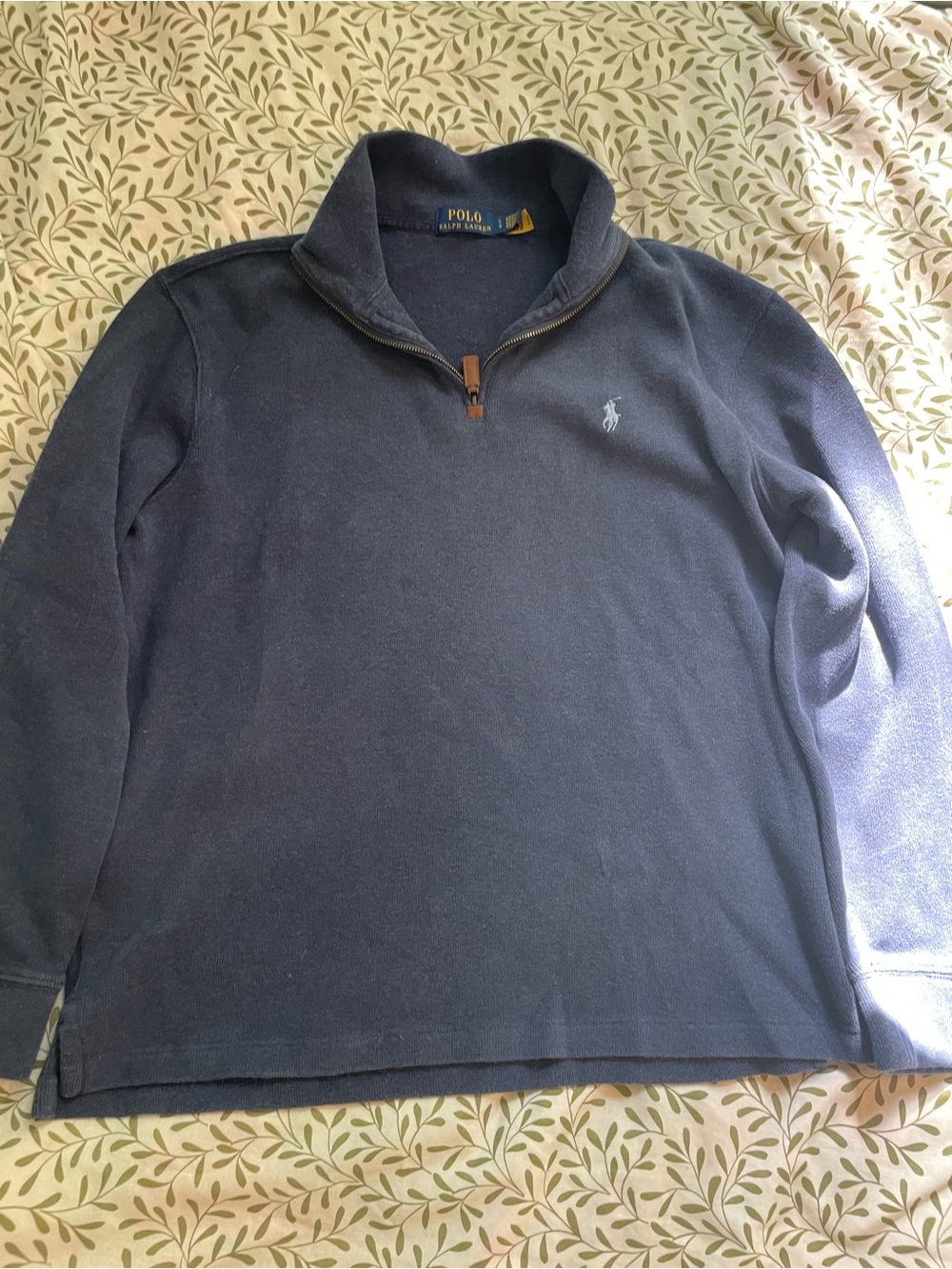 Polo by Ralph Lauren Navy Quarter-Zip Pullover Sweater